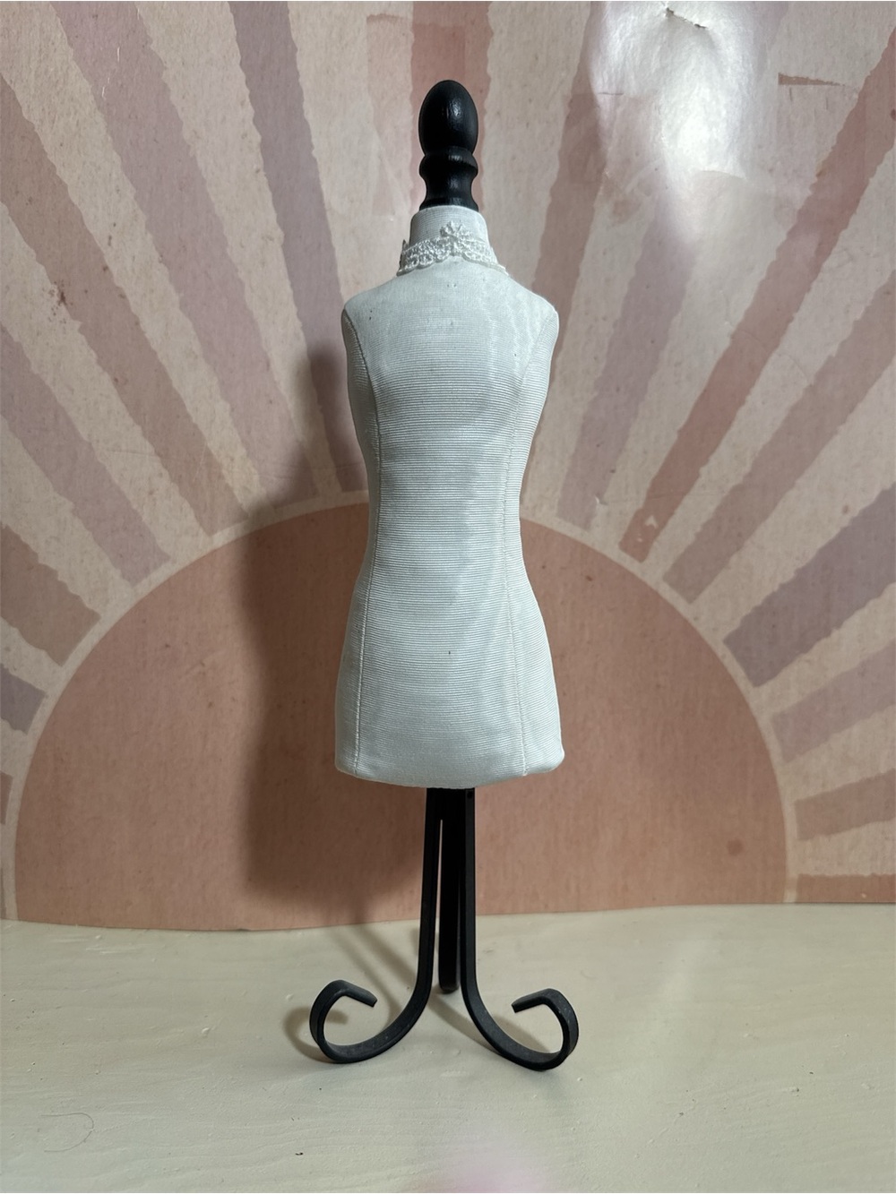 White Mini Dress Form Jewelry Display